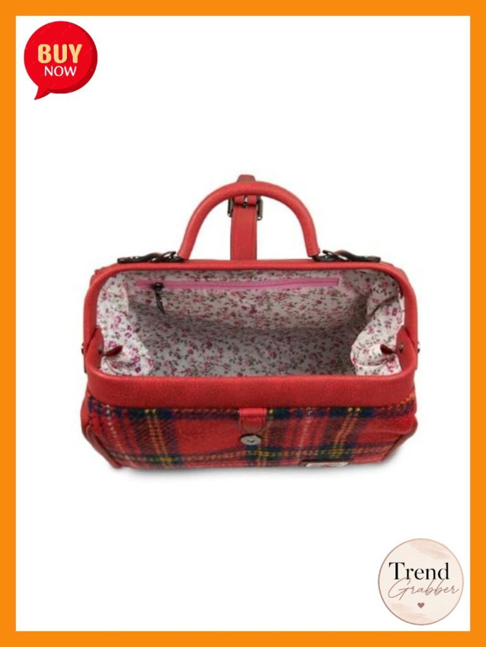 Harris Tweed Mini Doctor Bag with Microfiber Leather Trim - Picture 3 of 3
